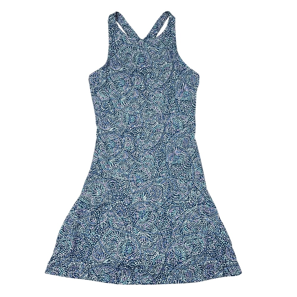 Title Nine Dress Womens Size Small Blue Printed Bra Shelf Pockets Athleisure